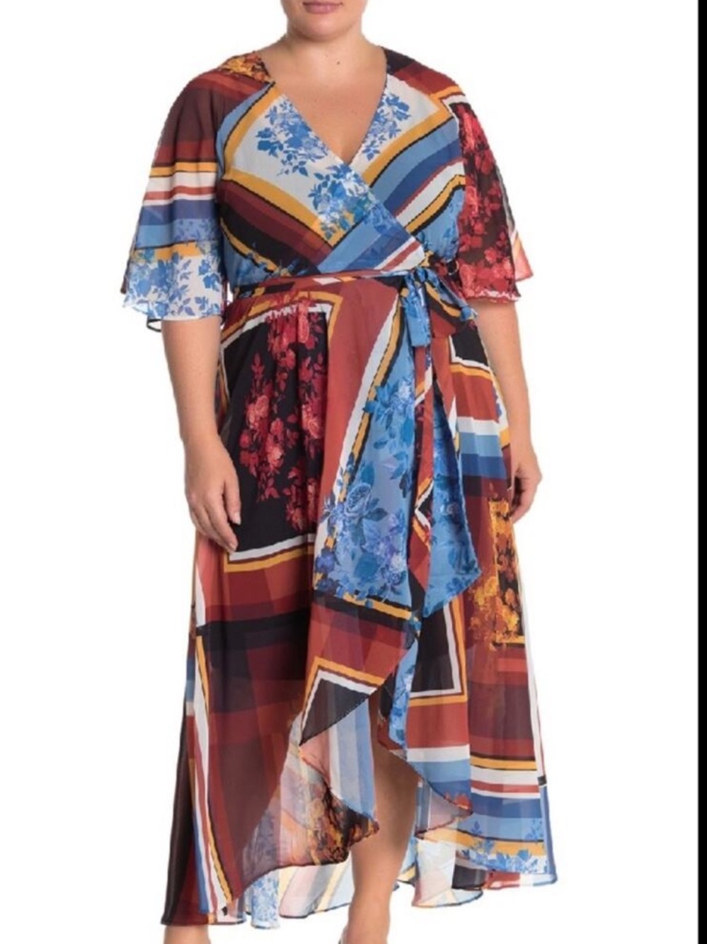 City Chic Golden Rose Maxi Dress Size 14 NEW - Picture 11 of 11